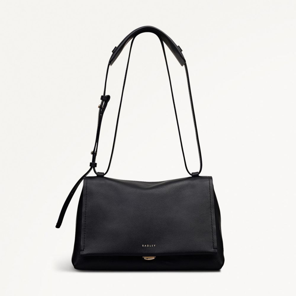 Latest Radley London Women's Mercer Street - Medium Flapover Shoulder - Black
