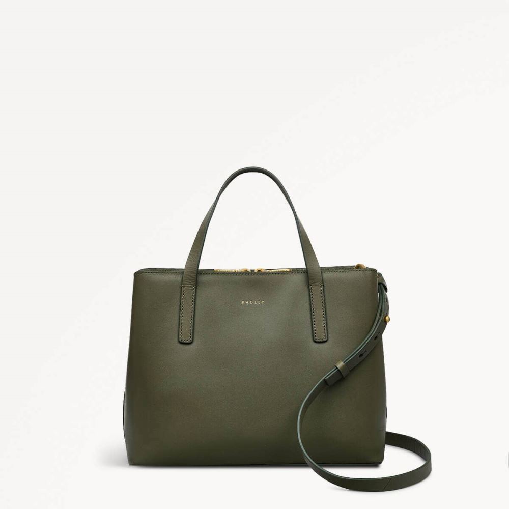 Latest Radley London Women's Dukes Place - Medium Ziptop Grab - Dark Olive
