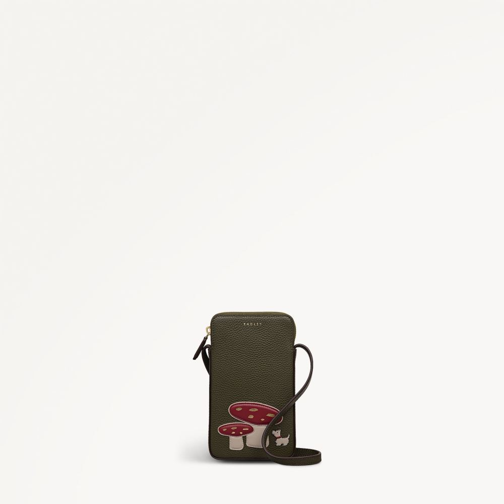 Latest Radley London Women's Mushroom Mate - Medium Phone Cross Body - Pine Needle
