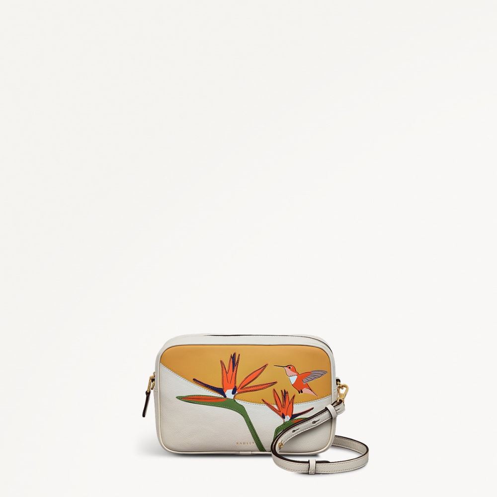 Latest Radley London Women's Birds Of Paradise - Small Zip Around Cross Body - Chalk