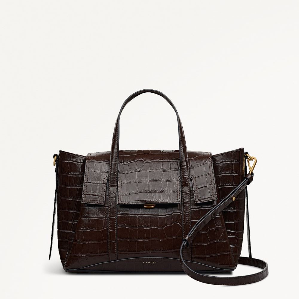Latest Radley London Women's The Chancery - Medium Flapover Grab - Dark Oak