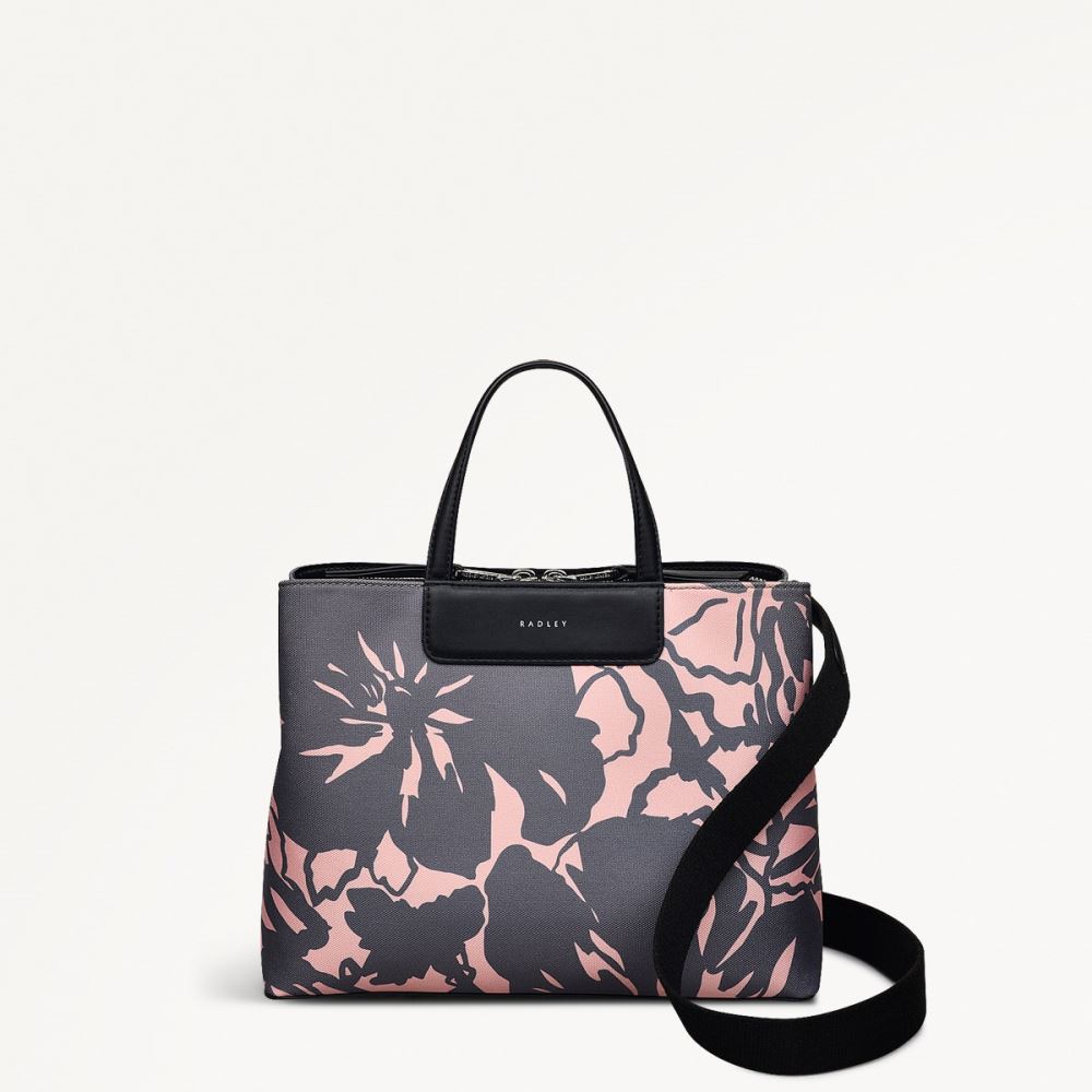 Latest Radley London Women's Southwell Gardens - Floral - Medium Ziptop Grab - Black