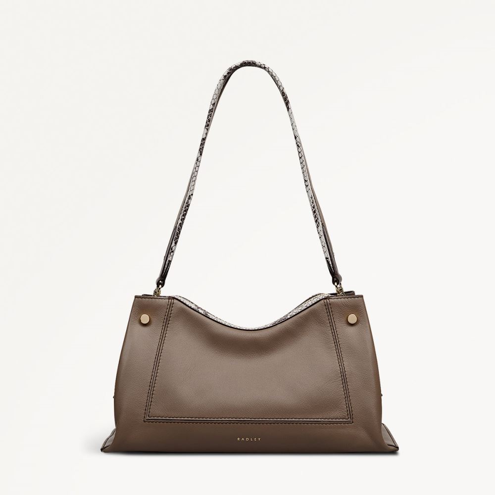 Latest Radley London Women's Hope Gardens - Medium Ziptop Shoulder - Coffee
