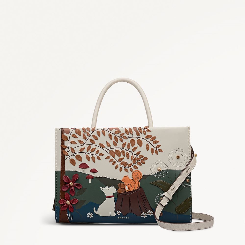 Latest Radley London Women's Autumn Leaves - Medium Ziptop Grab - Snow