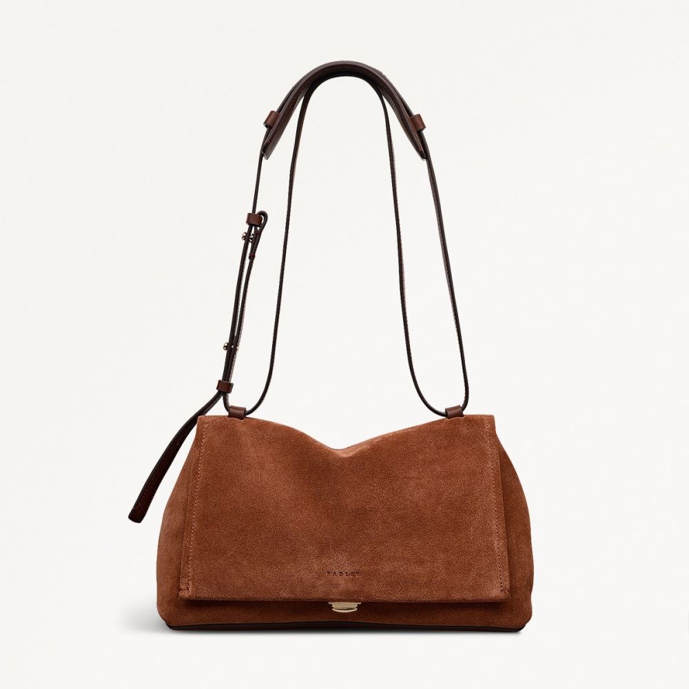 Latest Radley London Women's Mercer Street - Medium Flapover Shoulder - Russet